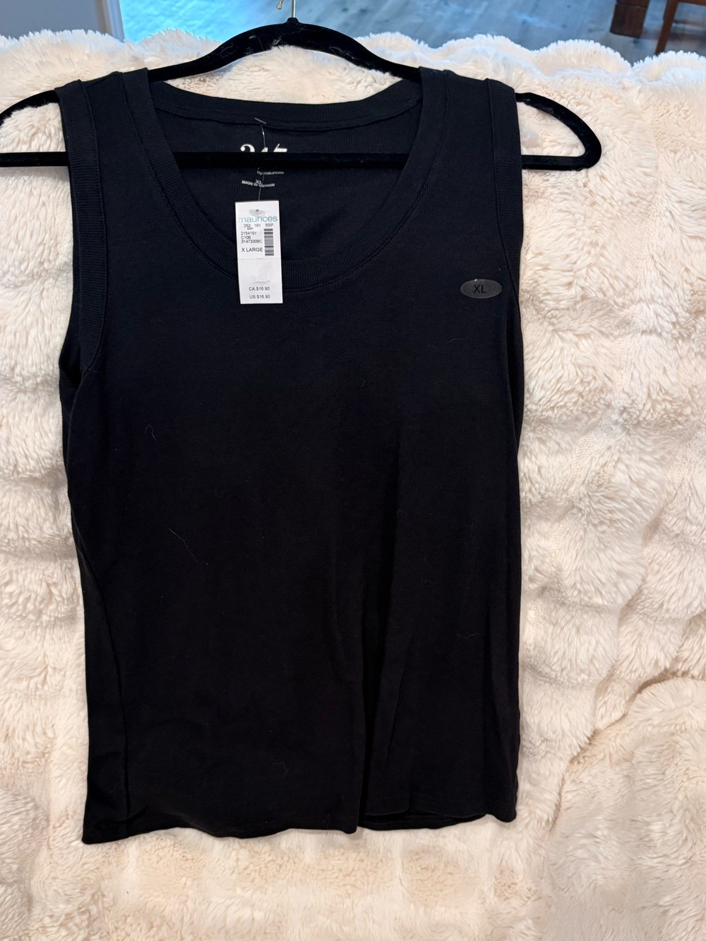 Maurices Black Sleeveless Tank Top